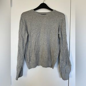 Grey cotton knit top